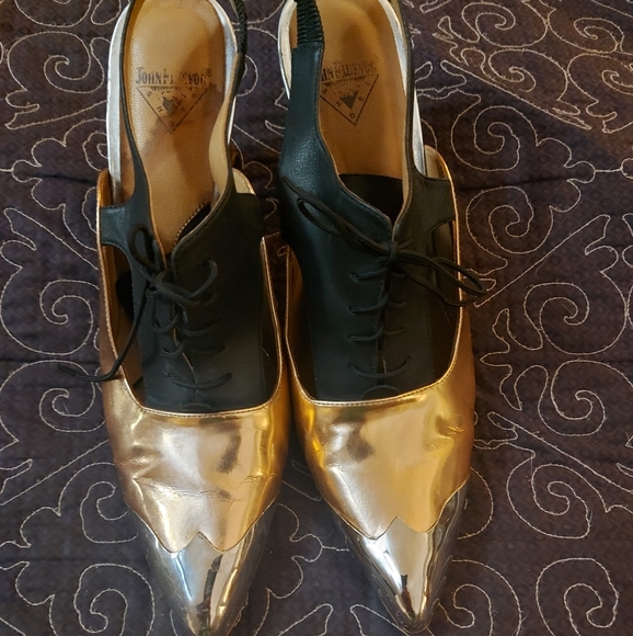 Big Presence Faraday John Fluevog in metallic leather RARE - Picture 3 of 6